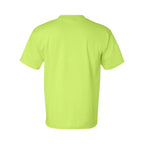 Bayside Unisex USA-Made Pocket T-Shirt - Lime Green - Back