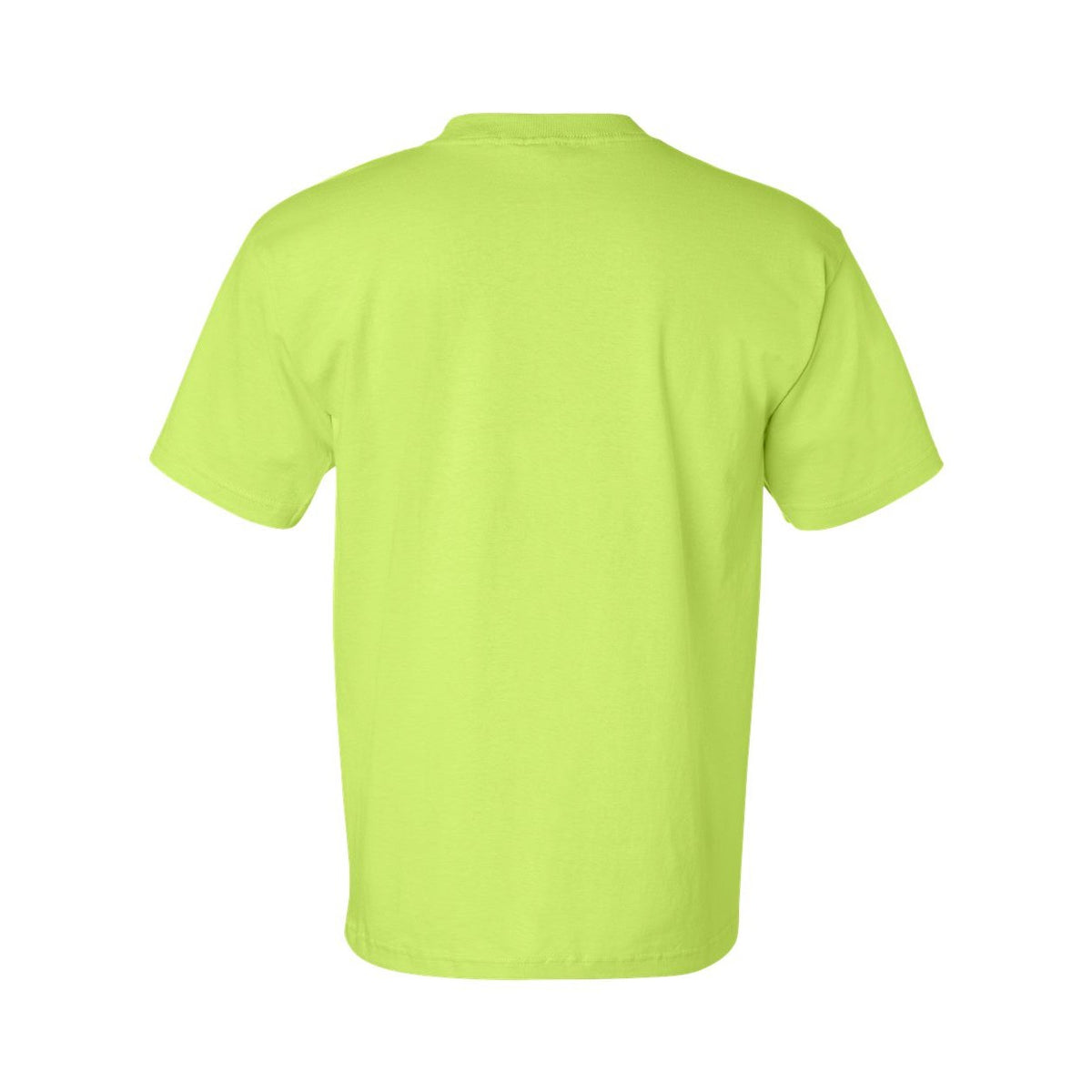 Bayside Unisex USA-Made Pocket T-Shirt - Lime Green - Back