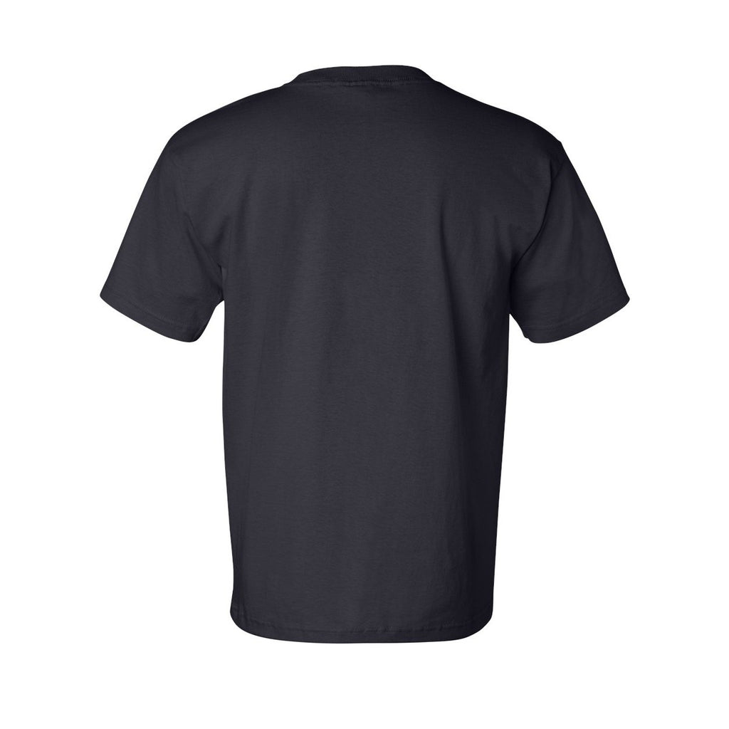 Bayside Unisex USA-Made Pocket T-Shirt - Navy - Back