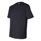 Bayside Unisex USA-Made Pocket T-Shirt - Navy - Side