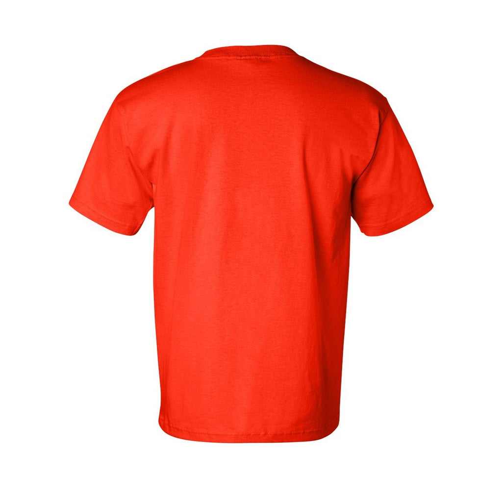 Bayside Unisex USA-Made Pocket T-Shirt - Orange - Back
