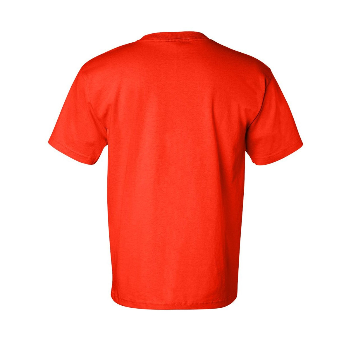 Bayside Unisex USA-Made Pocket T-Shirt - Orange - Back