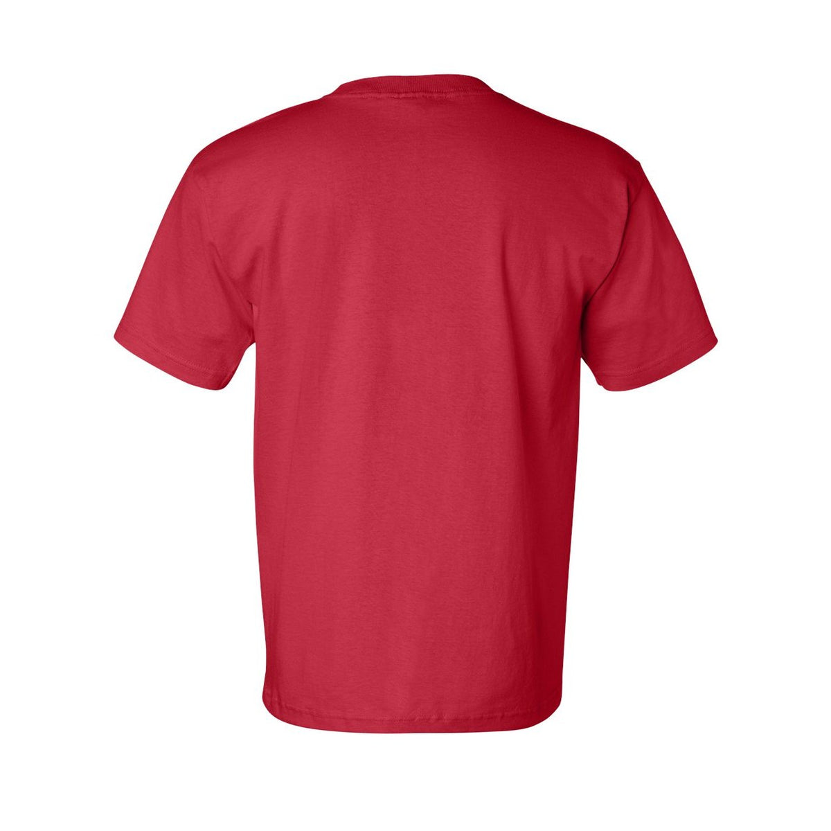 Bayside Unisex USA-Made Pocket T-Shirt - Red - Back
