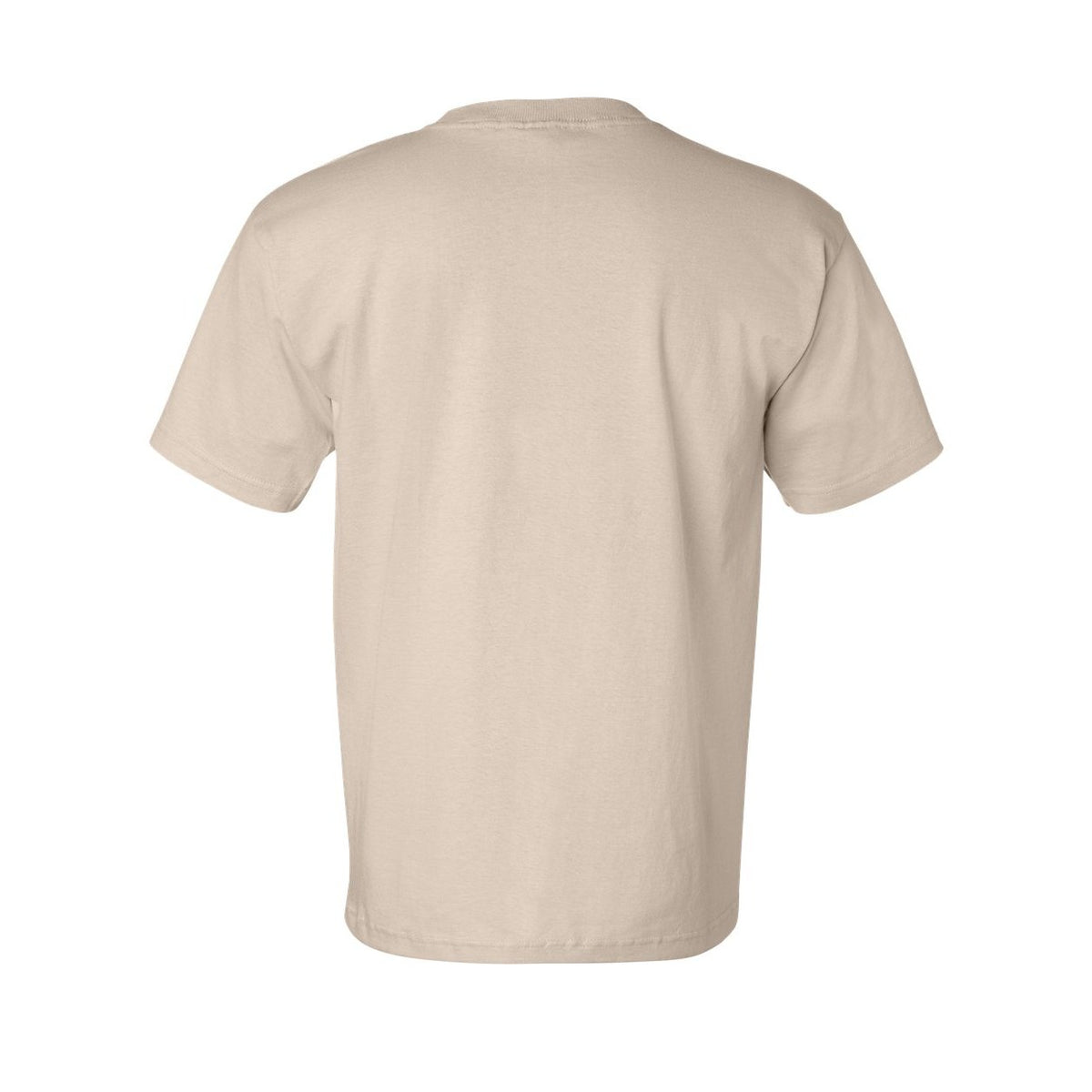 Bayside Unisex USA-Made Pocket T-Shirt - Sand - Back