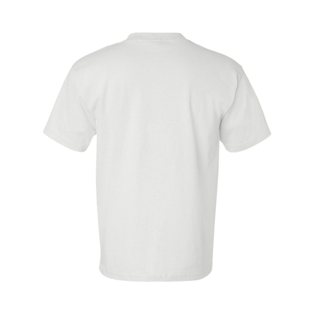 Bayside Unisex USA-Made Pocket T-Shirt - White - Back