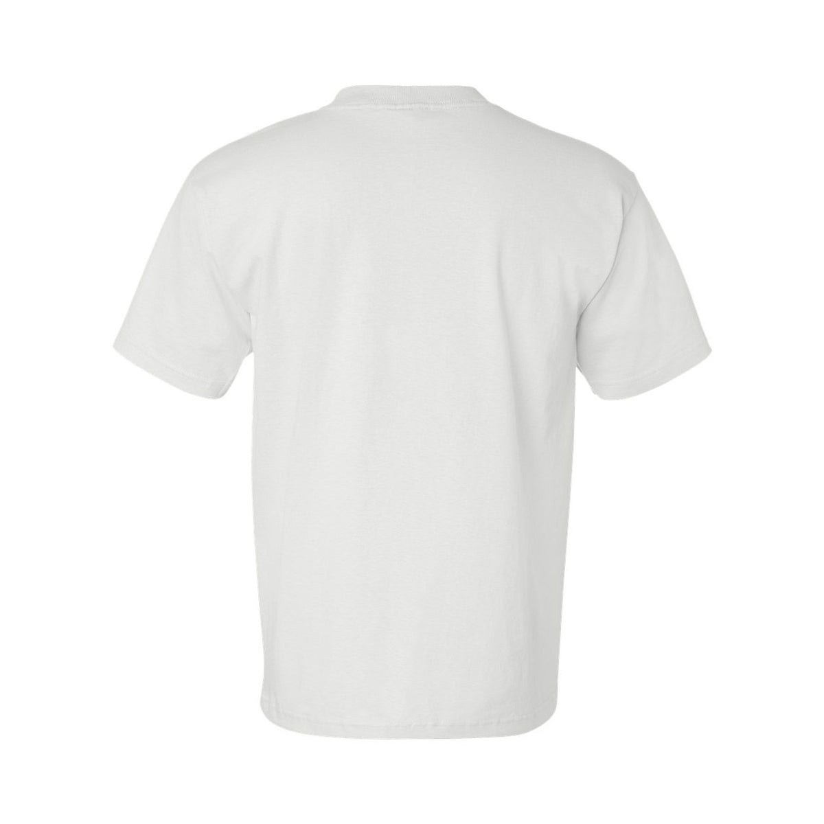 Bayside Unisex USA-Made Pocket T-Shirt - White - Back