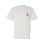 Bayside Unisex USA-Made Pocket T-Shirt - White - Front