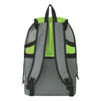 Beach Backpack with Built-In Cooler - Lime Green - Back