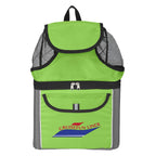 Beach Backpack with Built-In Cooler - Lime Green - Colorbrite