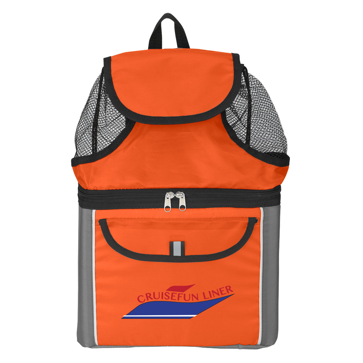 Beach Backpack with Built-In Cooler - Orange - Colorbrite