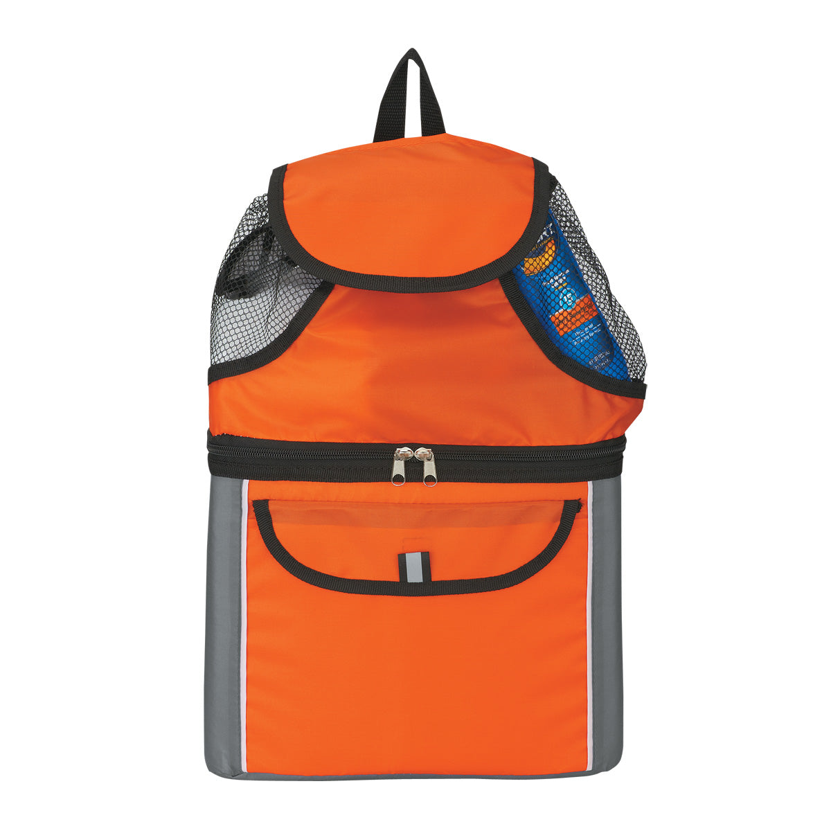 Beach Backpack with Built-In Cooler - Orange - Propped_Blank