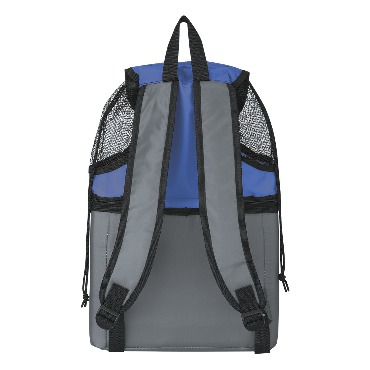 Beach Backpack with Built-In Cooler - Royal Blue - Back