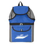 Beach Backpack with Built-In Cooler - Royal Blue - Silk Screen