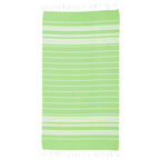 Beach Blanket with Tassel Fringe, Recycled - Lime Green - Open