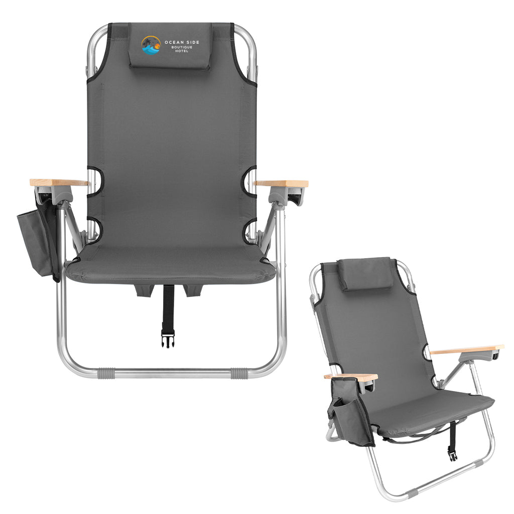 Beach Chair, Portable - Gray - Colorbrite