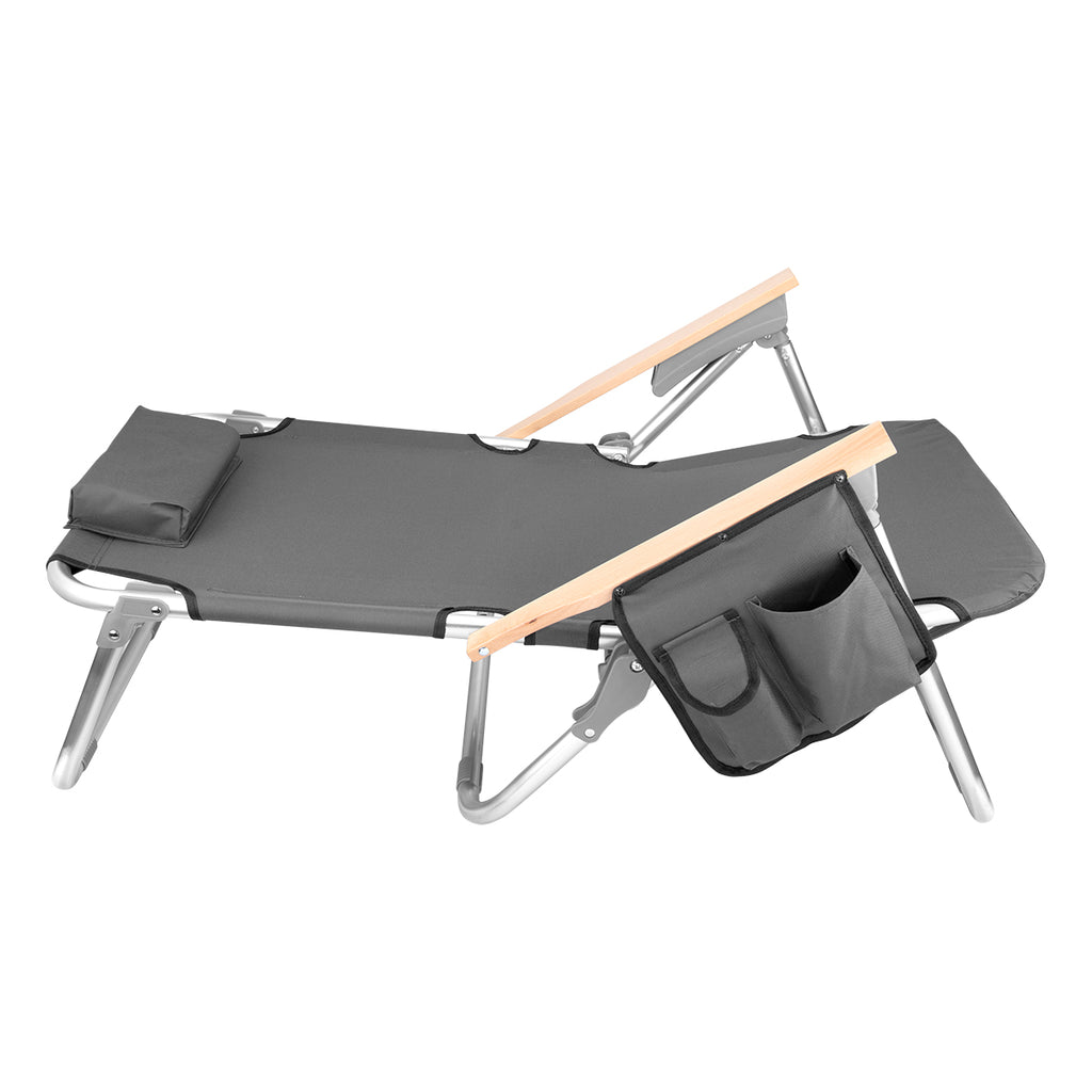 Beach Chair, Portable - Gray - Flat