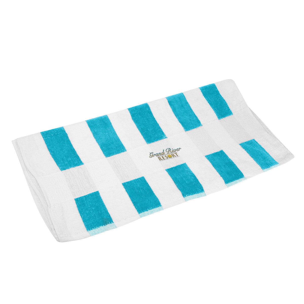 Beach Towel, Seaside - Blue - Embroidery