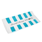 Beach Towel, Seaside Embroidery - Blue - Silk Screen