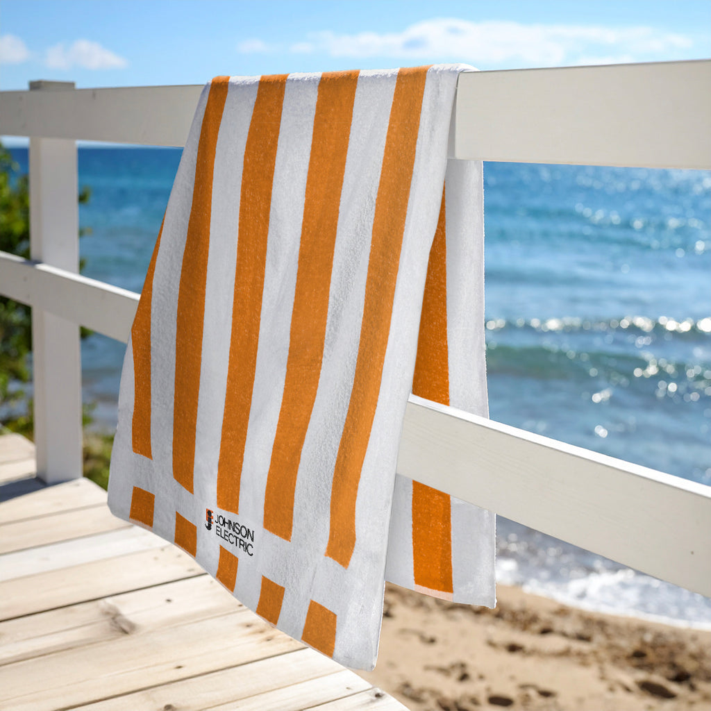 Beach Towel, Seaside Embroidery - Orange - Embroidery