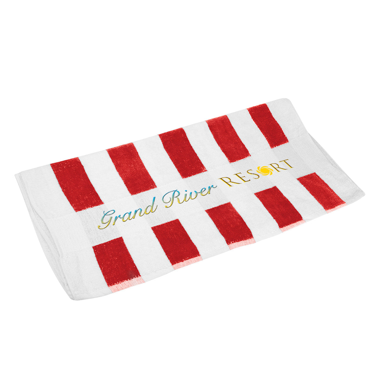 Beach Towel, Seaside - White/red - Colorbrite