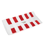 Beach Towel, Seaside - White/red - Embroidery