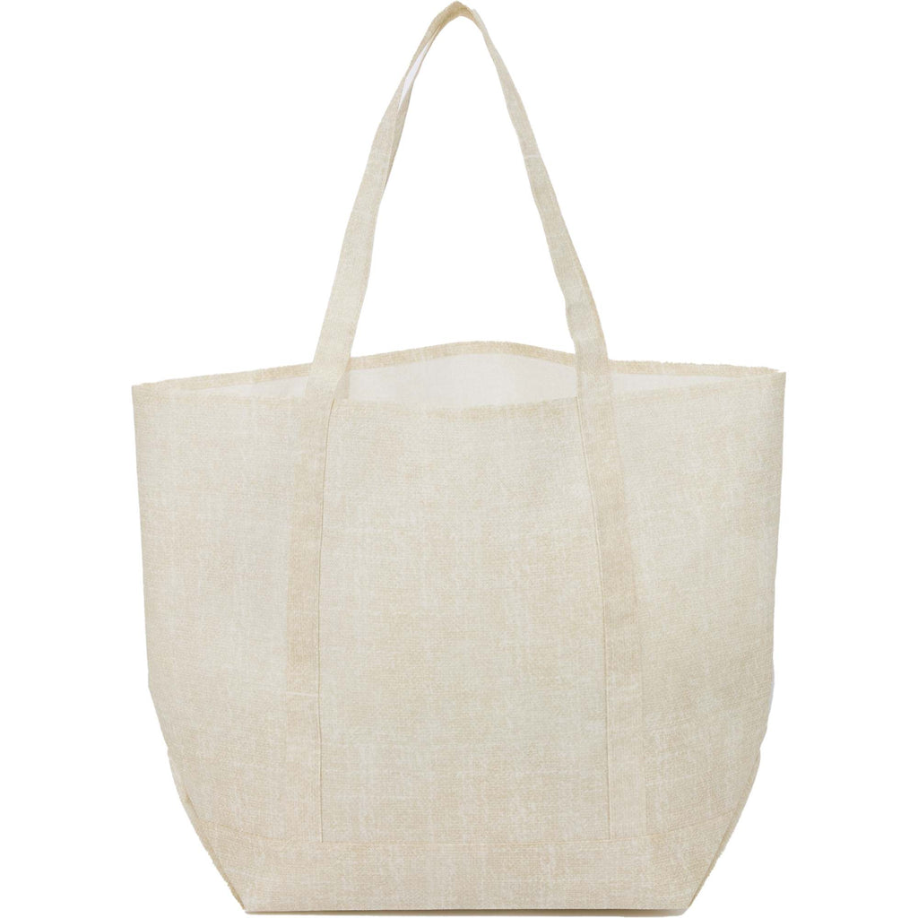 Beacon Recycled All Purpose Tote with Linen Look Full Color - Natural - Back