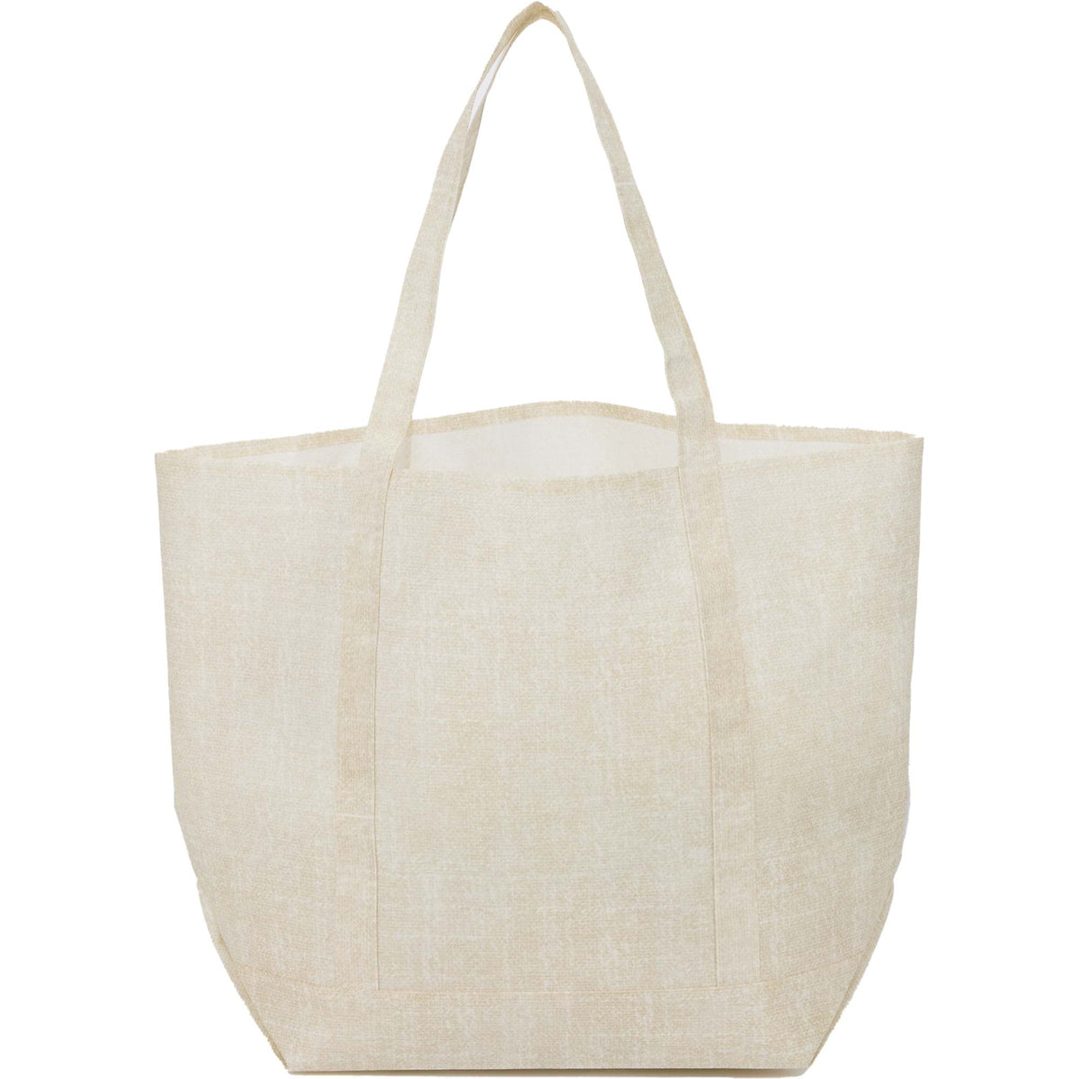Beacon Recycled All Purpose Tote with Linen Look Full Color - Natural - Back