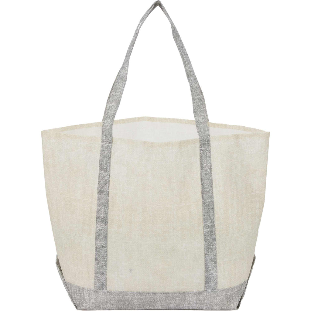 Beacon Recycled All Purpose Tote with Linen Look - Gray - Back