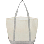 Beacon Recycled All Purpose Tote with Linen Look - Gray - Back
