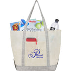 Beacon Recycled All Purpose Tote with Linen Look - Gray - Propped