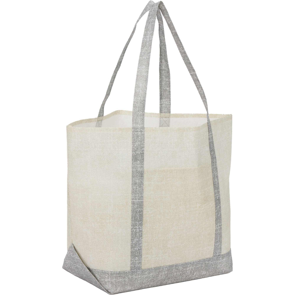 Beacon Recycled All Purpose Tote with Linen Look - Gray - Right Angle 2