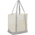 Beacon Recycled All Purpose Tote with Linen Look - Gray - Right Angle 2