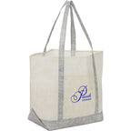 Beacon Recycled All Purpose Tote with Linen Look - Gray - Right Angle