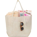 Beacon Recycled All Purpose Tote with Linen Look - Natural - Propped 2