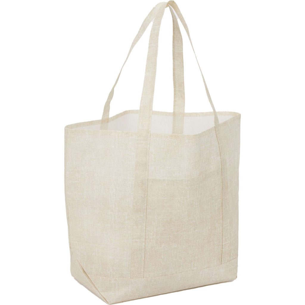 Beacon Recycled All Purpose Tote with Linen Look - Natural - Right Angle 2