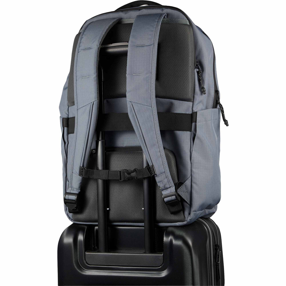 Beacon Ripstop Laptop Backpack in Recycled PET, 15 Inch - Gray - Trolley
