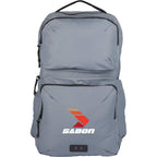 Beacon Ripstop Laptop Backpack in Recycled PET, 15 Inch Transfer - Gray - Front