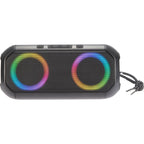 Beat Block Party Speaker with LED Lights, 20W Full Color - Black - Front Light