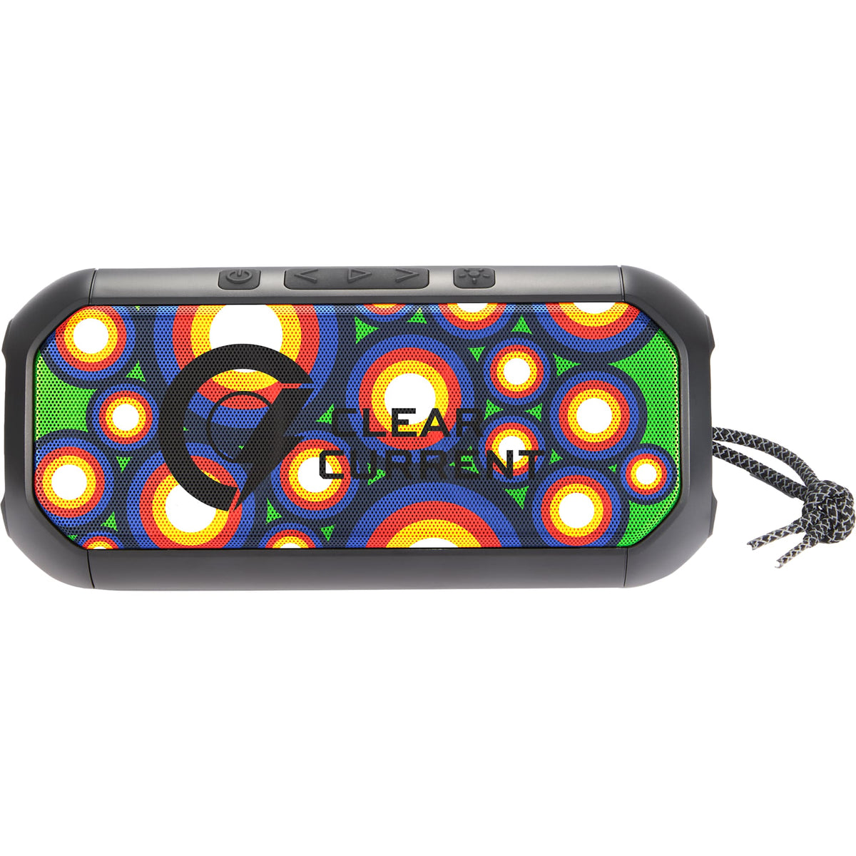 Beat Block Party Speaker with LED Lights, 20W Full Color - Black - Front