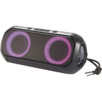 Beat Block Party Speaker with LED Lights, 20W Full Color - Black - Left Angle Light