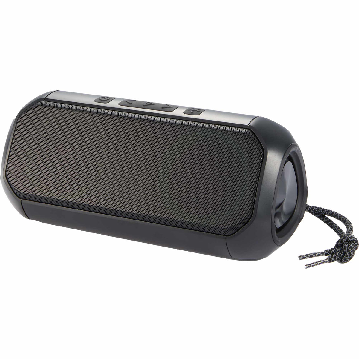 Beat Block Party Speaker with LED Lights, 20W Full Color - Black - Left Angle