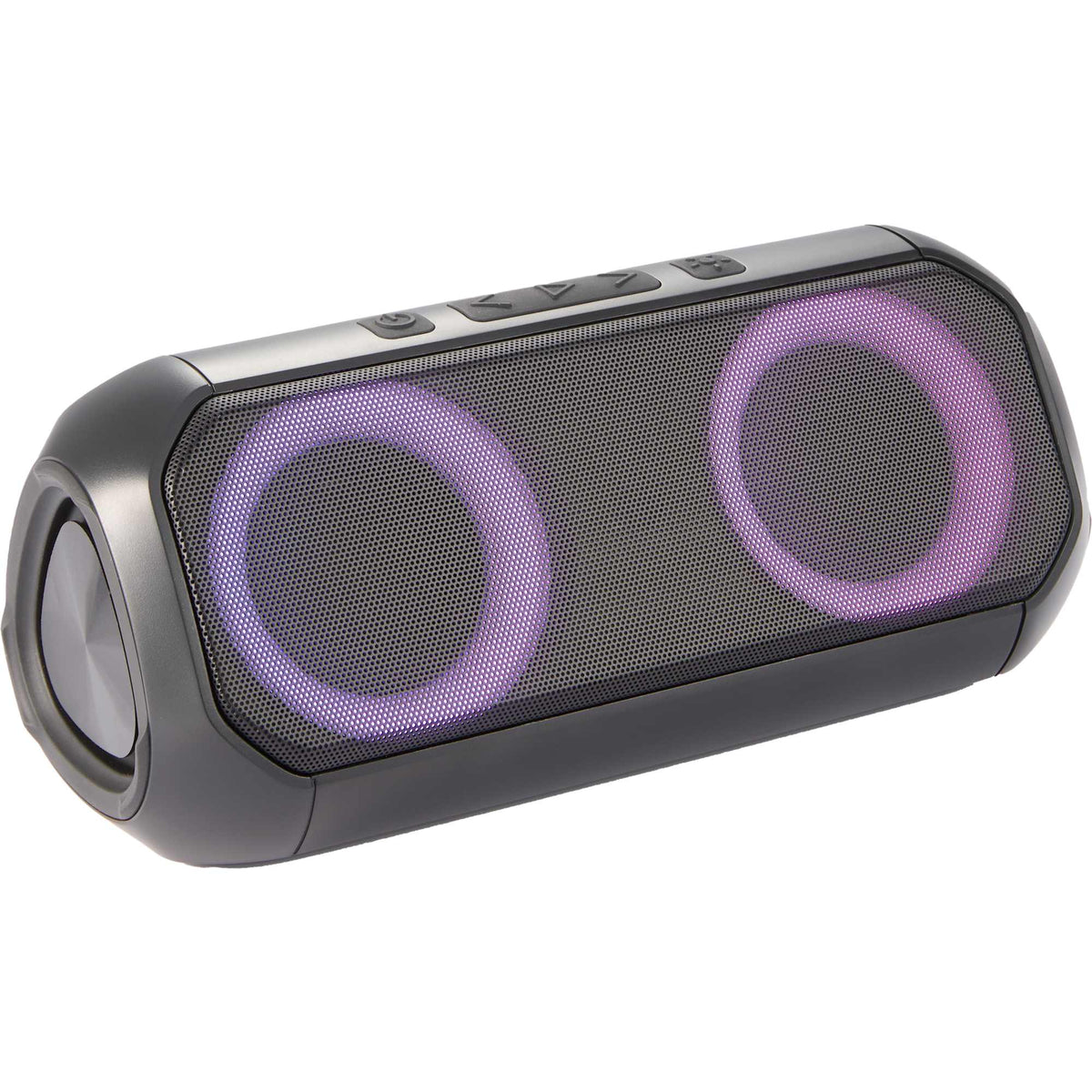 Beat Block Party Speaker with LED Lights, 20W Full Color - Black - Right Angle Light 4
