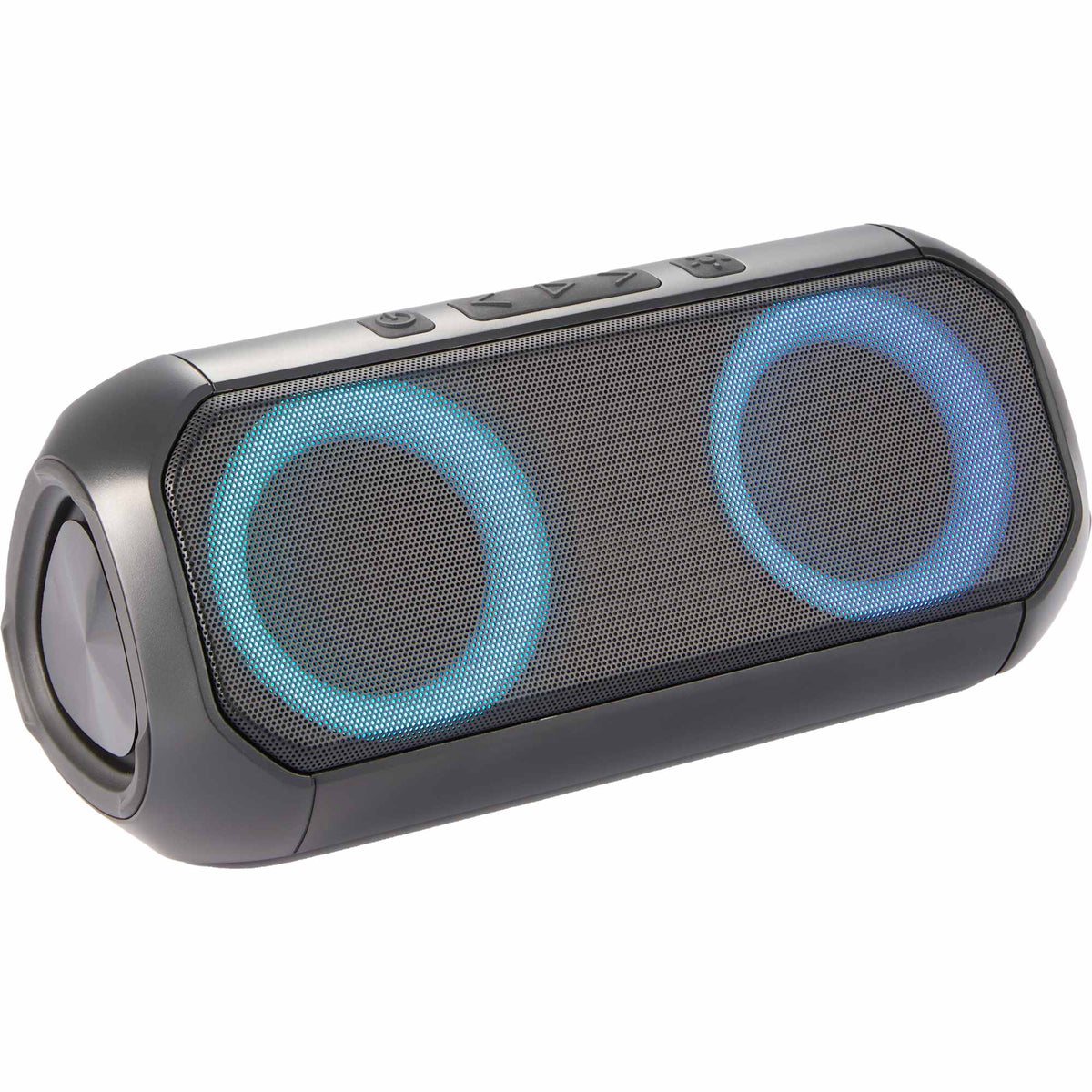 Beat Block Party Speaker with LED Lights, 20W Full Color - Black - Right Angle Light 5