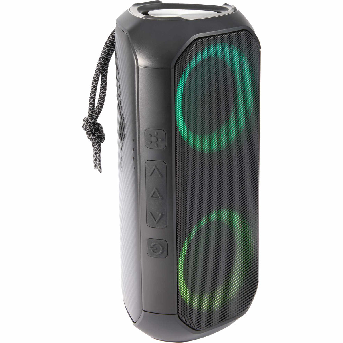 Beat Block Party Speaker with LED Lights, 20W Full Color - Black - Stand