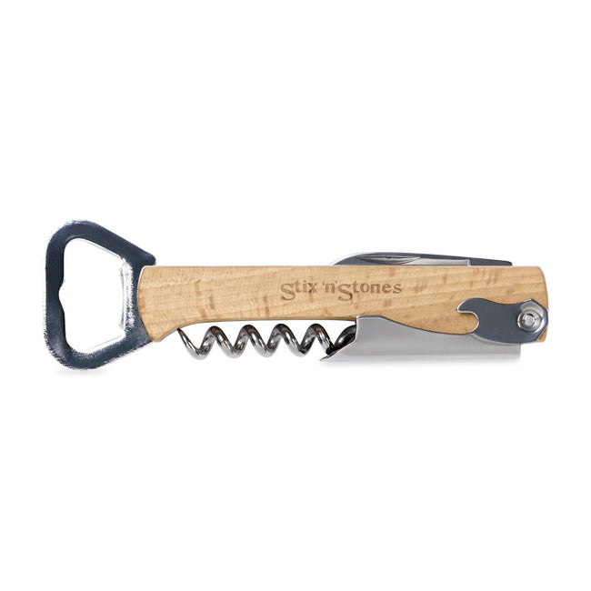 Beech Wood 4 in 1 Bottle Opener and Corkscrew Laser Engraving