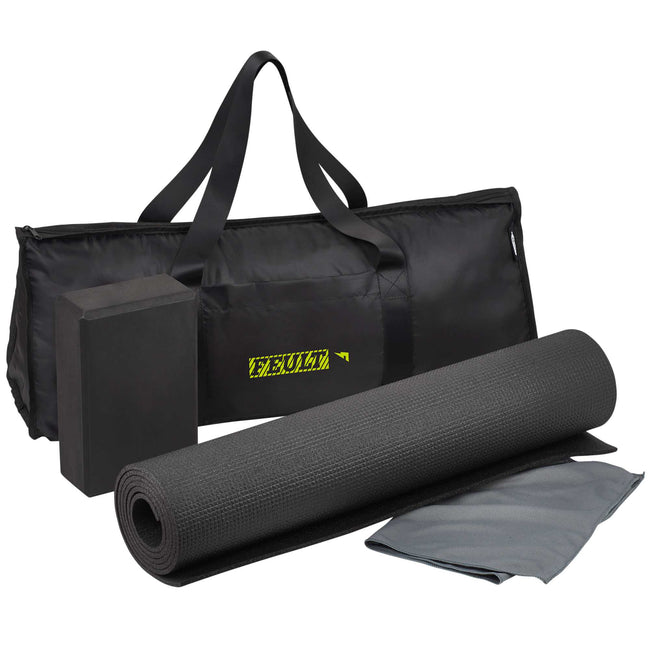 Beginner Yoga Set with Mat, Block and Towel Transfer