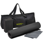 Beginner Yoga Set with Mat, Block and Towel Transfer - Black - Right Angle 2