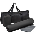 Beginner Yoga Set with Mat, Block and Towel Transfer - Black - Right Angle 5