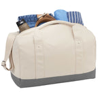 Belair Color Block Duffel Bag in Cotton Canvas, 17 Inches Transfer - Gray - Photo 2