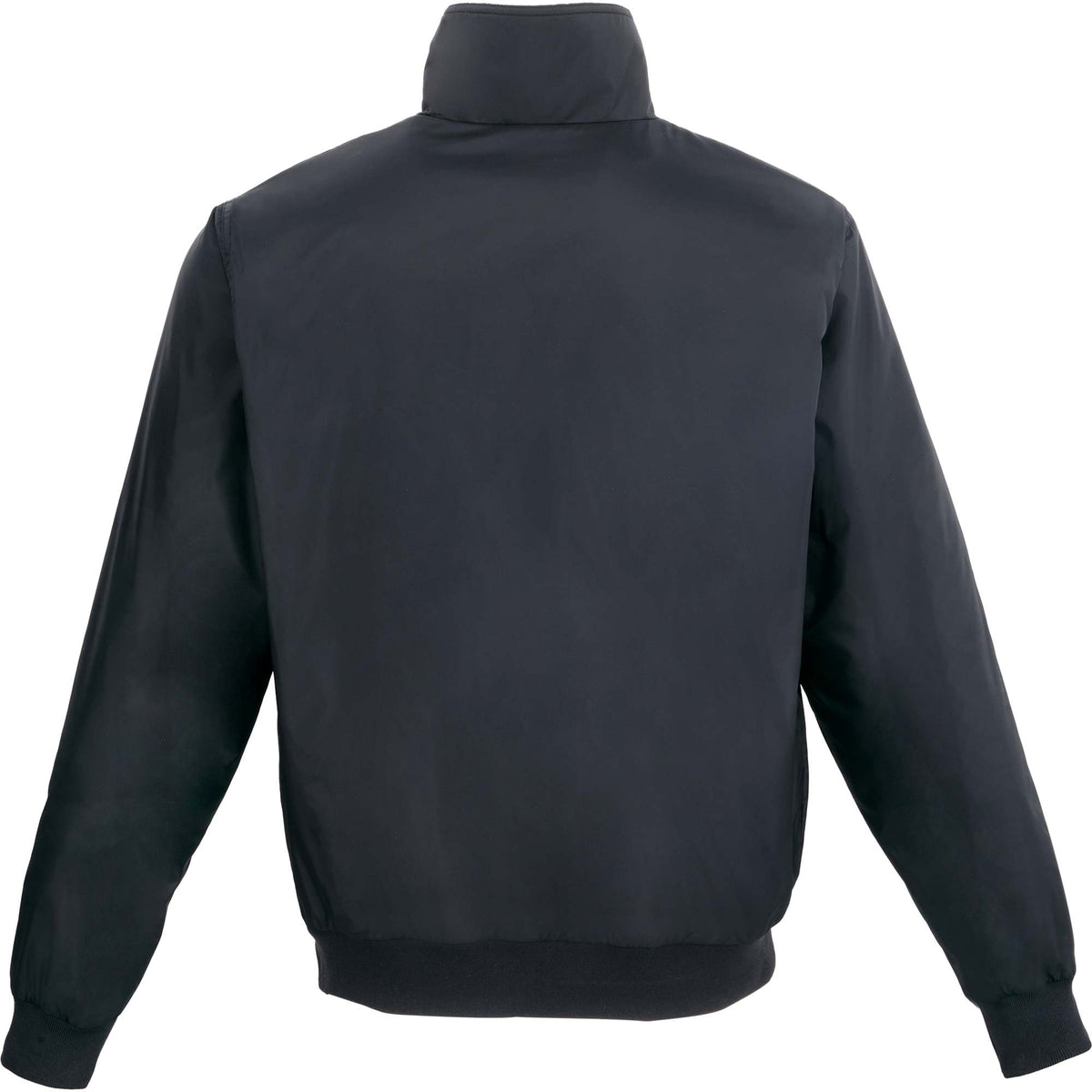 Belford Fleece Lined Bomber Jacket in Recycled Nylon, Unisex Embroidery - Black - Back